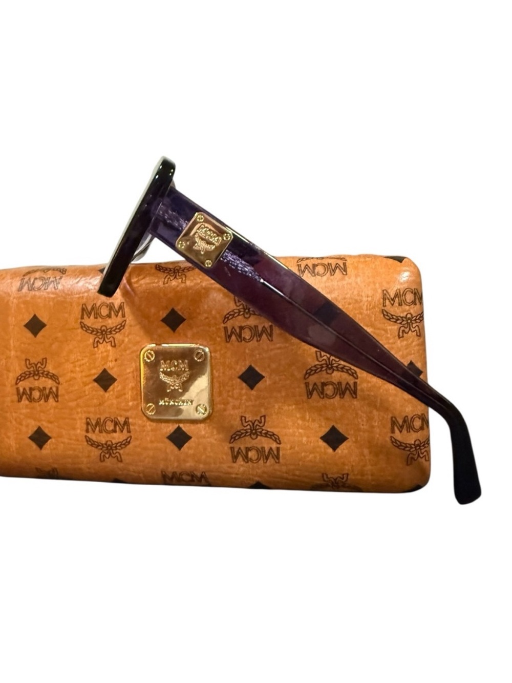 MCM Purple Rectangular Sunglasses with Brown Lenses 😎🕶️ - Picture 2 of 4